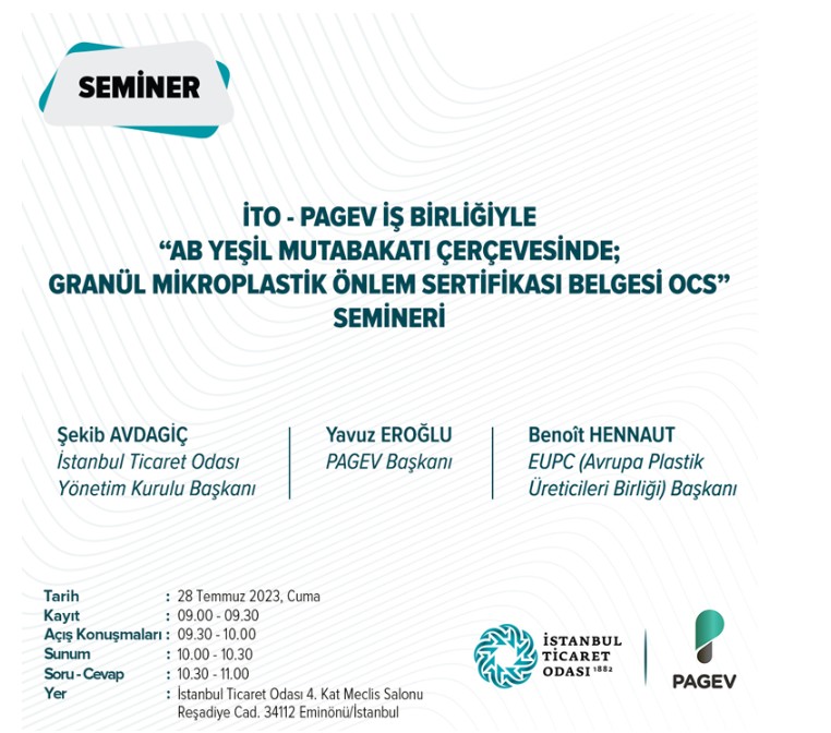 YAB Yeşil Mutabakatı Çerçevesinde; Granül Mikroplastik Önlem Sertifikası Belgesi OCS Semineri