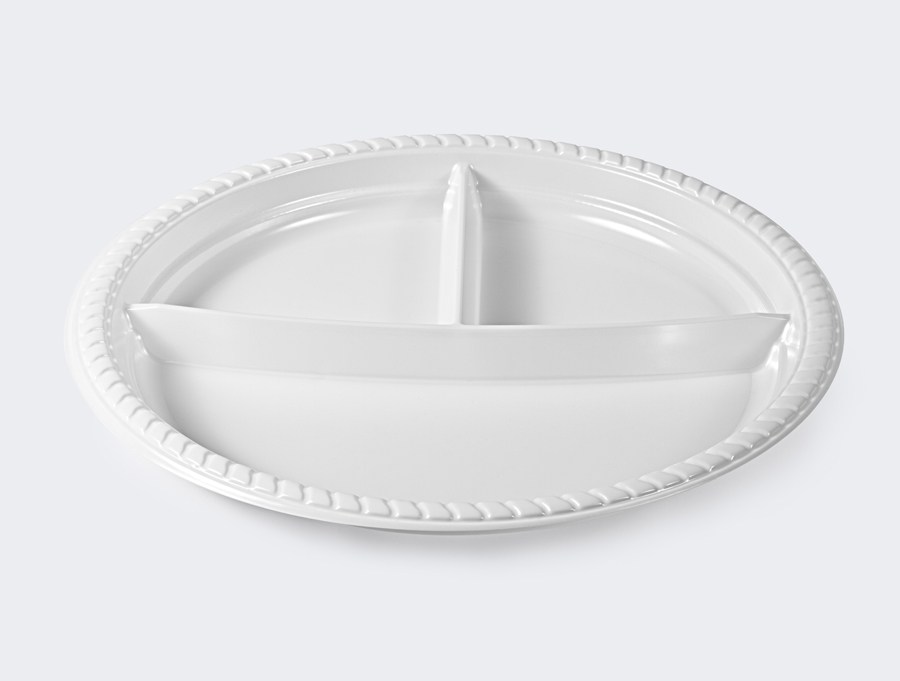260 mm Üç Bölmeli Parti Tabak